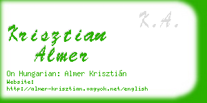 krisztian almer business card